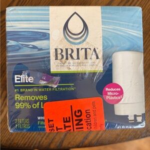Brita Elite Faucet Mount Water Filter For Sink - Includes 2 filters- White